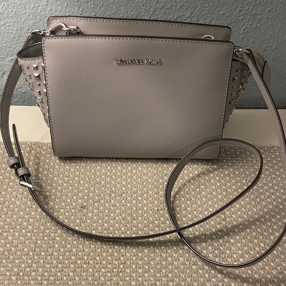 Michael Kors Light Gray Crossbody Bag